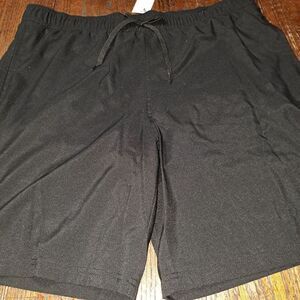 New XL West Loop Mens Black Elastic Drawstring Waist Bermuda Long Shorts NWT